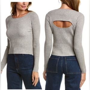 Sage Tiffany Cutout Gray Top